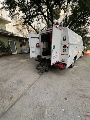 Magnet Plumbing service vehicle on-site for Sewer Line Repair in Bear Brand at Laguna Niguel